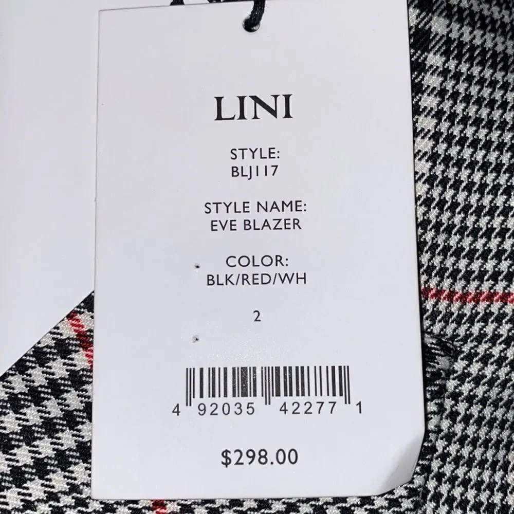Lini Eve Plaid Single-Button Lined Blazer